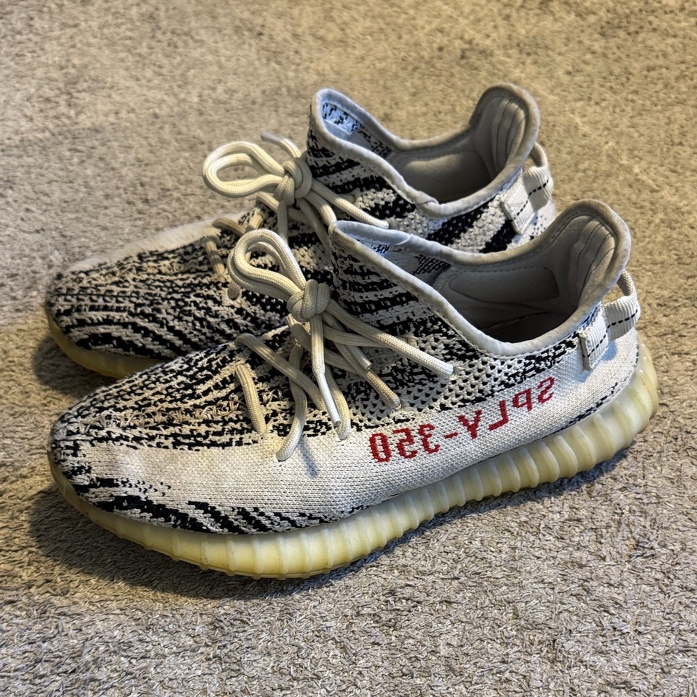 adidas Yeezy Boost 350 V2 White Black Red Sneakers